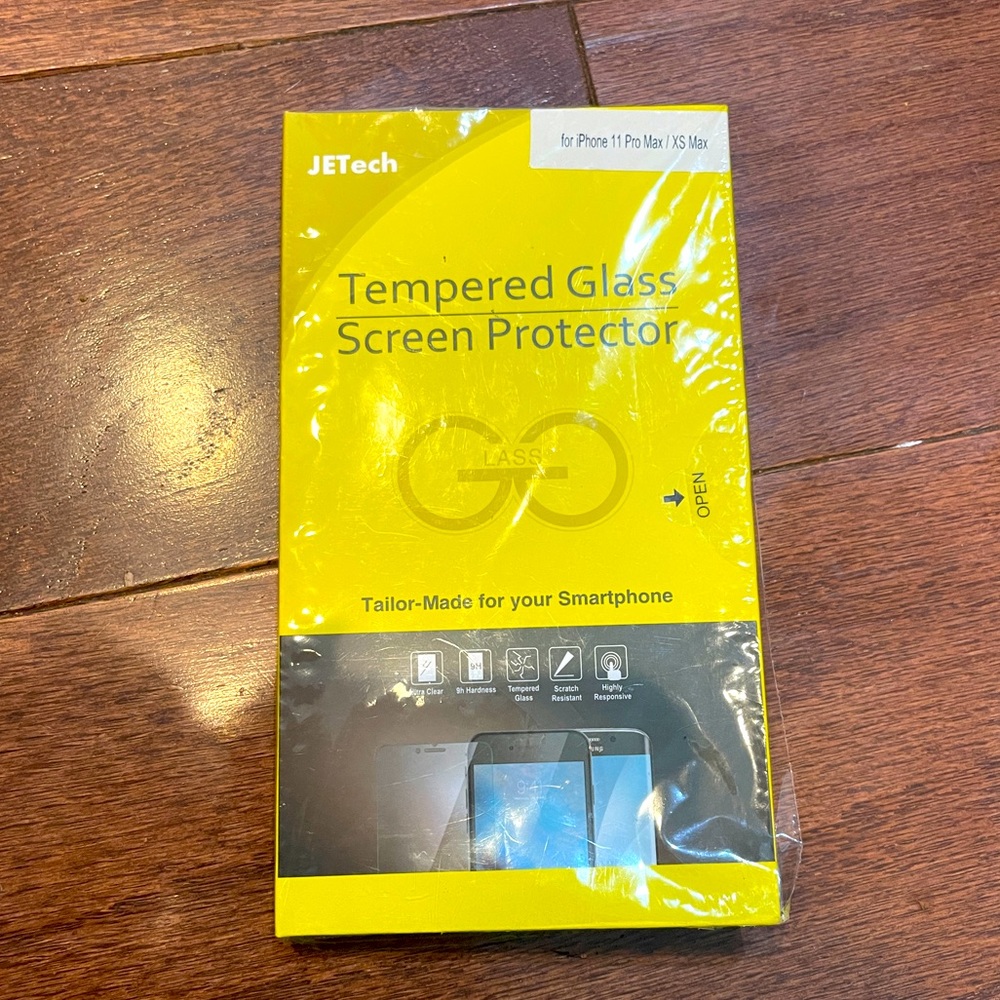 Tempered Glass Screen Protector for iPhone 11 Pro Max/ Xs Max- 2 piece NEW